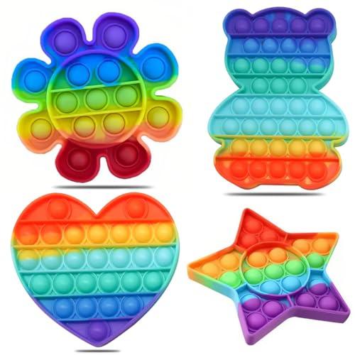 Set di 4 Giocattoli Sensoriali Pop It Fidget