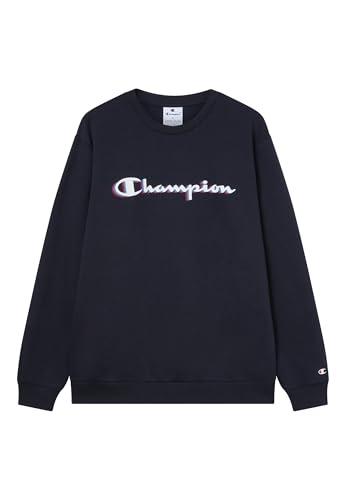Champion Legacy Man - Felpa con Logo Grande, Blu, XXL