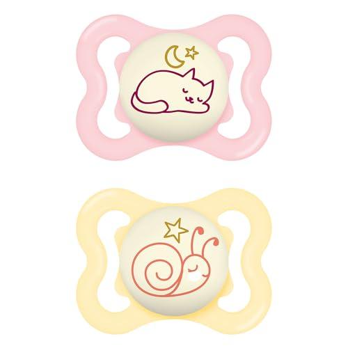 MAM Supreme Night Succhietto in Silicone 2-6 Mesi Rosa (Set da 2)