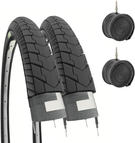 Kit 2 Copertoni 26 x 1 3/8 (37-590) con Camere d'Aria per City Bike Stradale Vintage - Ecovelò