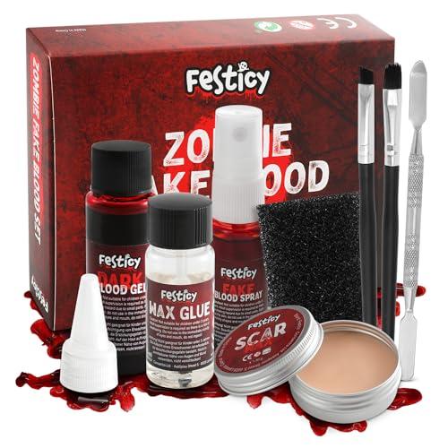Festicy Sangue Finto Set Halloween: Effetti Speciali Realistici per Trucchi e Costumi