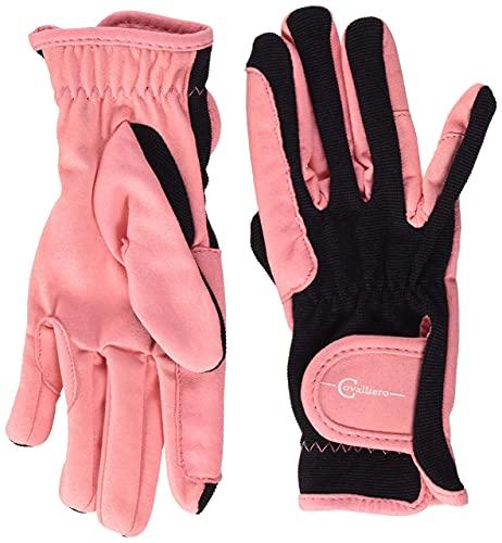 Covalliero Guanti da Equitazione Bambina Lilli Nero/Rosa