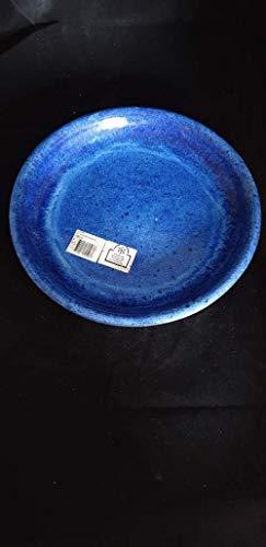 Sottovaso in Ceramica Blu Dipinto a Mano