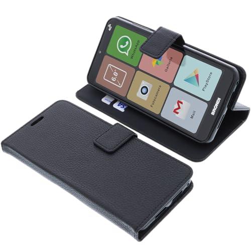 foto-kontor Custodia a Libro Compatibile con Brondi Amico Smartphone XL Nero