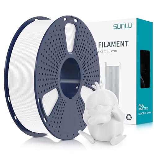 SUNLU Filamento PLA Matte 1.75 mm - Bianco