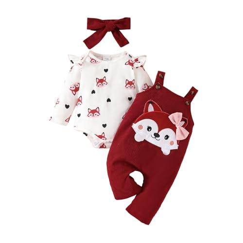 UUAISSO Vestiti per Neonate: Eleganza e Comfort in un Unico Set (Vino Rosso, 3-6 Mesi)