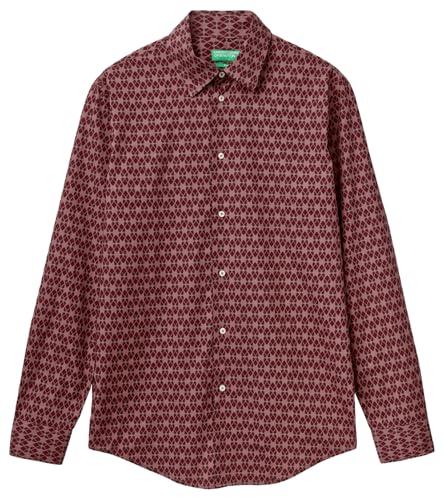 United Colors of Benetton Camicia in Cotone Organico con Stampa All-Over