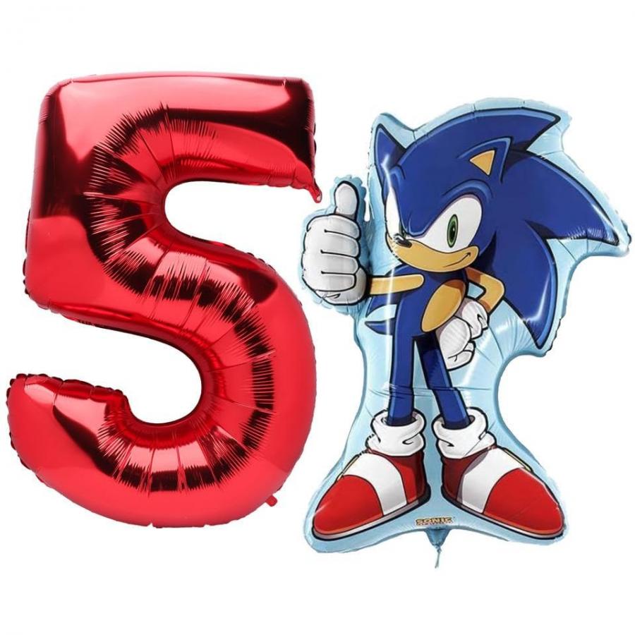 Toyland® Pacchetto Palloncini Foil Sonic The Hedgehog - Compleanno Scintillante per Fan