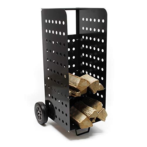 Wiltec Carrello Portalegna da Camino XL con Ruote in Gomma Piena