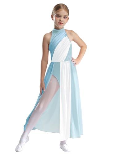 Freebily Vestito da Balletto Bambina Azzurro 13-14 Anni