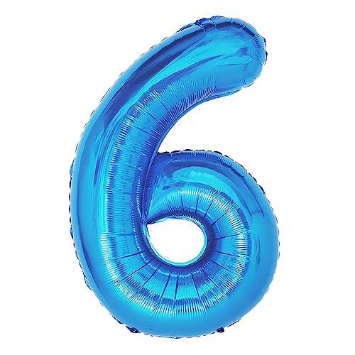 Palloncino Numero 6 Blu 40