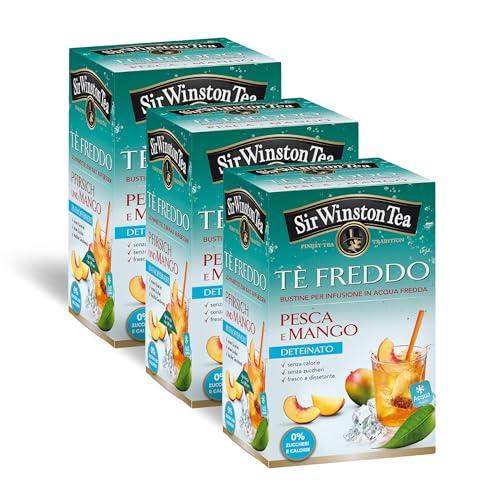 Sir Winston Tea Nero Freddo Deteinato Pesca Mango, 54 Filtri
