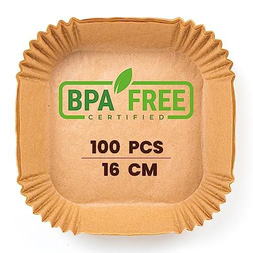 PORTENTUM Carta Forno per Friggitrice ad Aria - 100 Pezzi