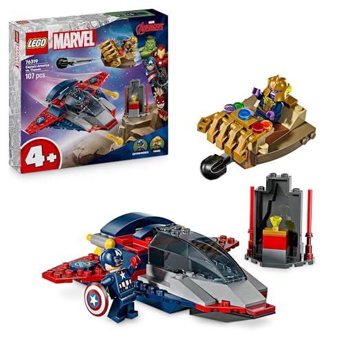 LEGO® Marvel Capitan America Contro Thanos - Avventura Aerea per Giovani Supereroi