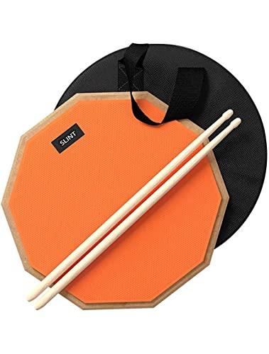 Slint - Kit Practice Pad Batteria Double-Face con Supporto e Bacchette