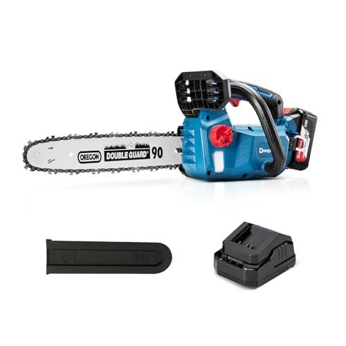 DongCheng Motosega a Batteria 18V con Motore Brushless e Barra OREGON da 30cm