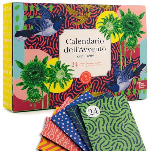 Calendario dell'Avvento con Semi di Ortaggi, Erbe e Fiori per Giardinaggio