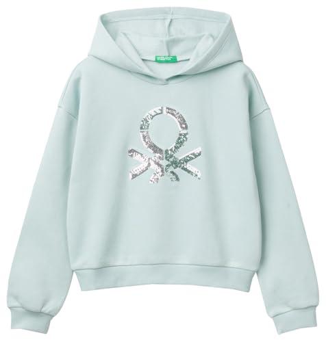 United Colors of Benetton Felpa con Cappuccio Bambina Verde