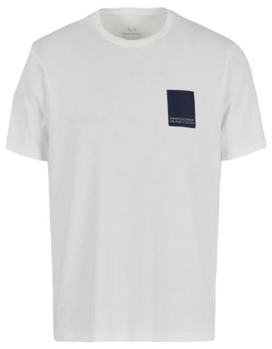 Armani Exchange T-shirt Toppa Logo Milano Edizione Limitata Bianco Sporco