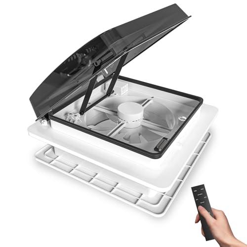 2012 Max Air ventilazione Ventilatore da tetto con motore brushless ultra silenzioso per le roulotte, permanente Ventola di scarico reversibile con sensore pioggia con Telecomando per Camper Caravan