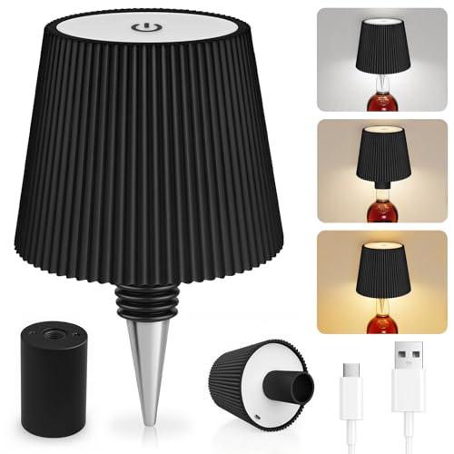 Lampada a Bottiglia Senza Fili Ricaricabile con 3 Temperature di Colore