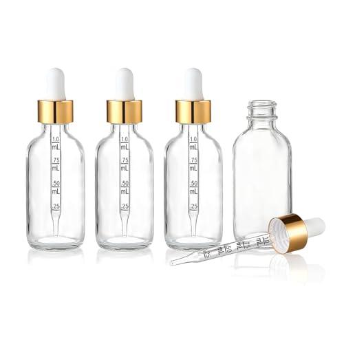 Parfumlism Set di 4 Flaconi Contagocce da 30ml – Boccette per Tinture con Pipetta Graduata, Antigoccia – Include Etichette, Imbuto e Pipetta per Oli Essenziali, Cura della Persona, Viaggio e Bellezza