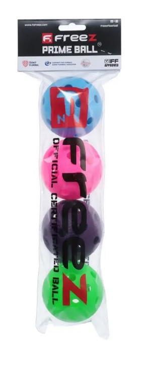 MB-M Freez Floorball & Unihockey Ball Set - 4 Palline Competizione + 1 Allenamento IFF