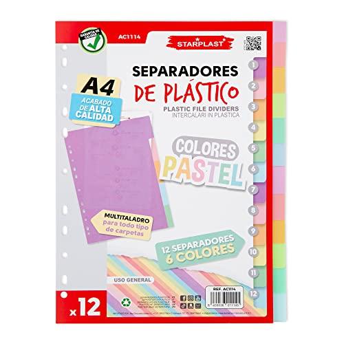 Separatori Colorati StarPLAST per Raccoglitori - Confezione da 12