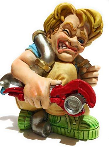 Caricatura L'IDRAULICO mestiere professione sport in resina e alabastro dipinta a mano