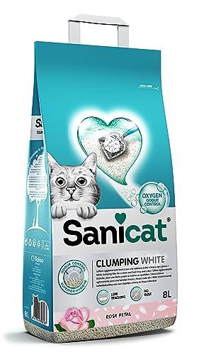 Sanicat Lettiera Agglomerante Bianca Petali di Rosa 8L