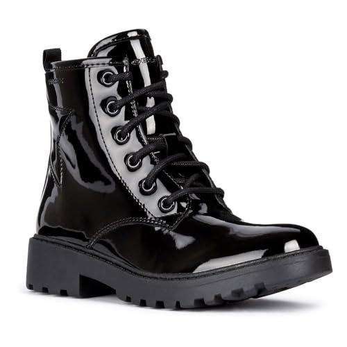 Geox J Casey Girl, Scarpe da barca per bambine e ragazze, Nero (Black), 41 EU