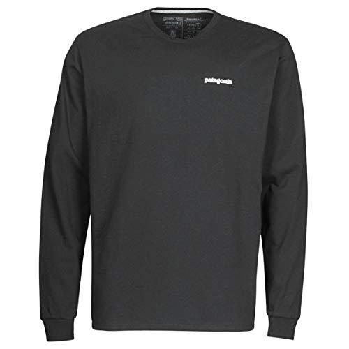 Patagonia Maglietta Uomo Manica Lunga P-6 Logo Responsibili-Tee - Nero - XL