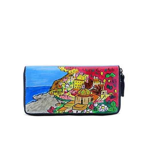 Portafoglio Donna in Pelle Dipinta a Mano - POSITANO