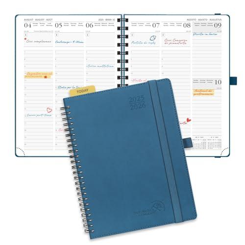 Agenda Settimanale 2025-2026 POPRUN Blu Notte