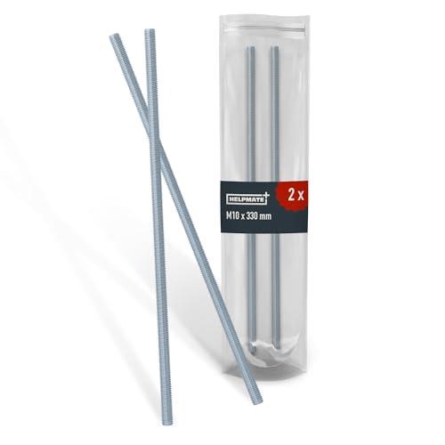 HELPMATE - Asta filettata M10 x 330 mm in acciaio inox A2 - Set da 2 pezzi