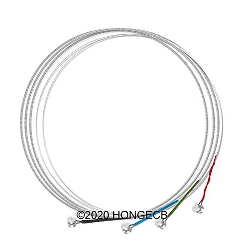 HONGECB Corde per Violino Set Completo, Violino Corde G-D-A-E, 4 in 1 Corde per Violino con Estremità a Sfera Nichelata, Universale Set Completo di Corde per 4/4 e 3/4 Violino