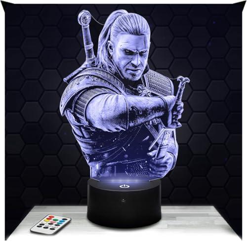 Lampada 3D Witcher Geralt - Decorazione per Camera da Gaming