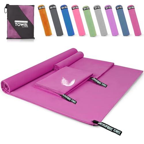 Pfloge® Asciugamano Microfibra Set di 3