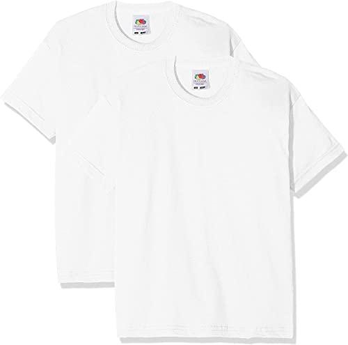 Fruit of the Loom Kids Valueweight T-Shirt Bianca - Pacco da 2