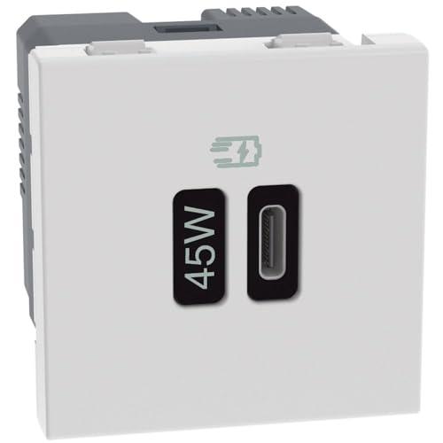 BTICINO Caricatore USB Tipo C 45W - Ricarica Rapida e Sicura per i Tuoi Dispositivi