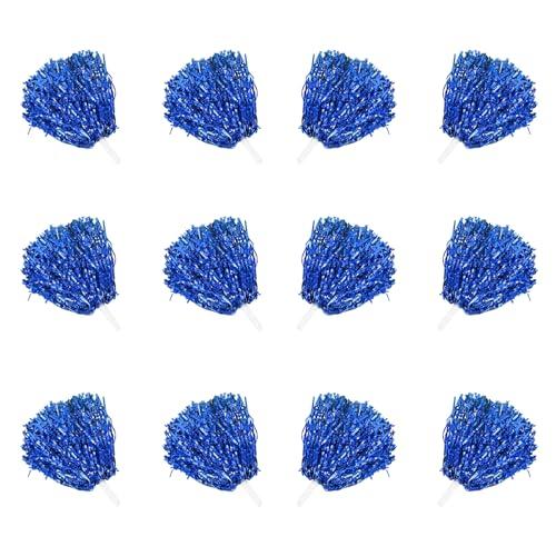 Pompon da Cheerleader Blu - Set da 12 Pezzi