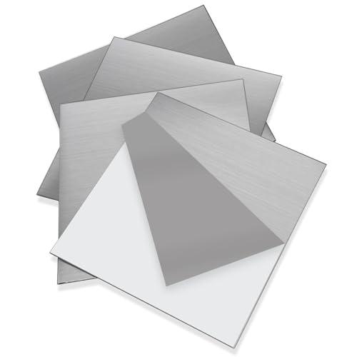 KANABI 4PCS Lamiera in Acciaio Inossidabile 304 - 15cm x 15cm x 0.5mm