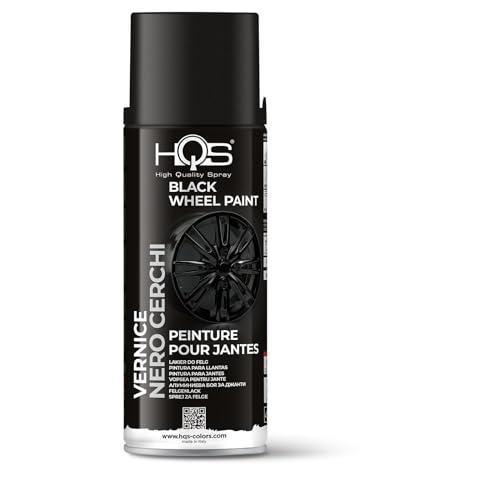 HQS Bomboletta di Vernice Spray Nero Opaco per Cerchi Auto e Moto 400ml
