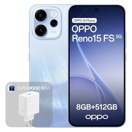 OPPO Reno15 FS 5G Smartphone Sbloccato, 8+512GB, Fotocamera Grandangolare 50MP FOV 100°, Display 6.57