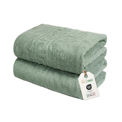 Nice Homeit Set 2 Asciugamani da Bagno Grandi 100x150 cm