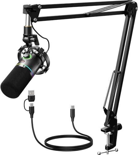 MAONO PD200XS Microfono Dinamico XLR/USB per Podcast e Streaming