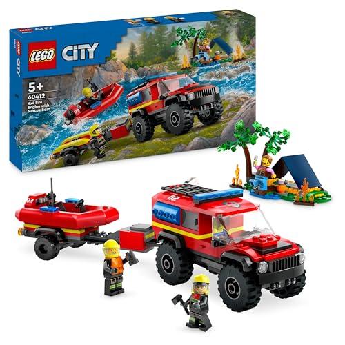 LEGO City Fuoristrada Antincendio e Gommone di Salvataggio