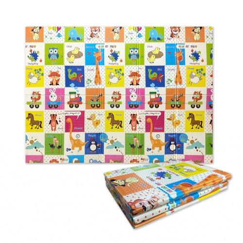 GIODICART Maxi Tappeto Gioco Pieghevole Primi Passi per Neonati e Bambini cm 200x150 - Alto Spessore 10mm