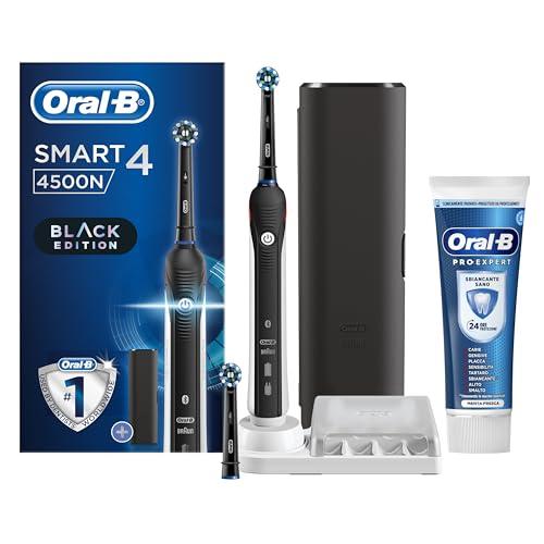 Oral-B Smart 4 4500 Nero - Spazzolino Elettrico Ricaricabile con Accessori