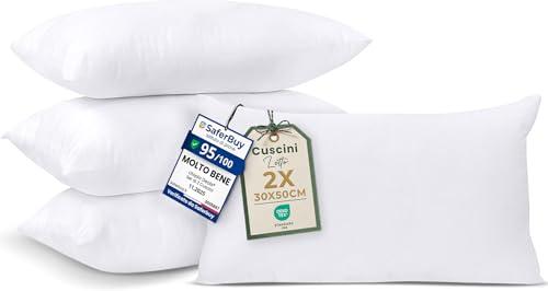 Utopia Bedding Set di 4 Cuscini, 30 x 50 cm Imbottitura per Cuscini, Cuscini Divano, Cuscino Interno (Bianco)